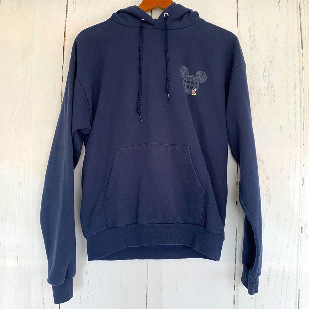 DISNEY PARKS Navy Mickey Mouse Pullover Hoodie M